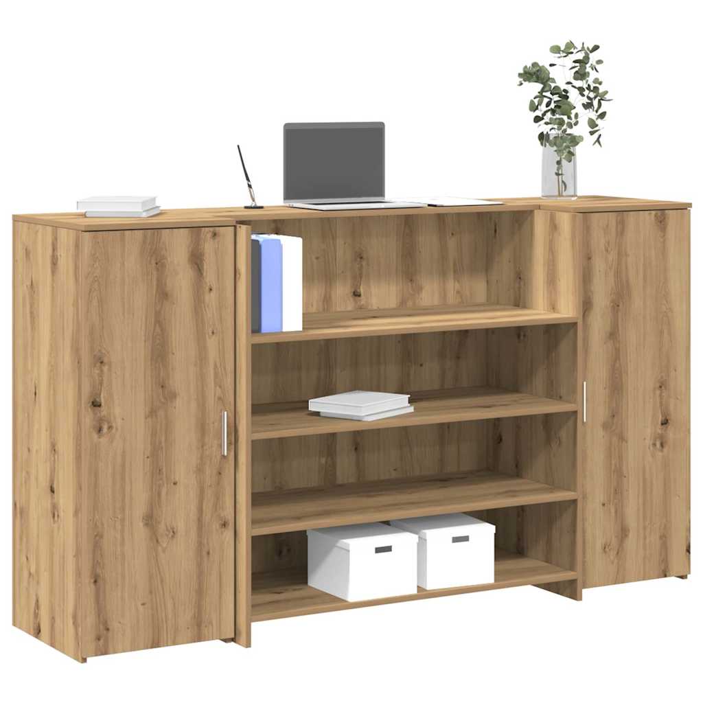 vidaXL Birou de recepție Stejar Artisan 180x50x103,5 cm Lemn prelucrat vidaXL Birou de recepție Stejar Artisan 180x50x103,5 cm Lemn prelucrat