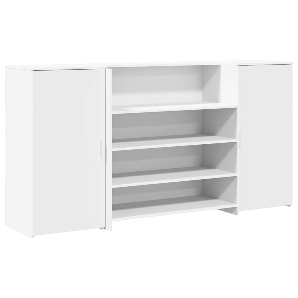 vidaXL Birou de recepție alb 200x50x103,5 cm din lemn prelucrat