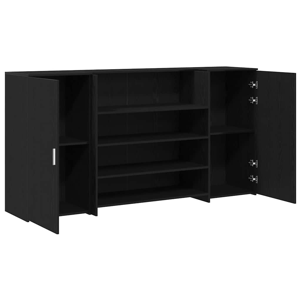 vidaXL Birou de recepție Stejar negru 200x50x103,5 cm Lemn prelucrat vidaXL Birou de recepție Stejar negru 200x50x103,5 cm Lemn prelucrat
