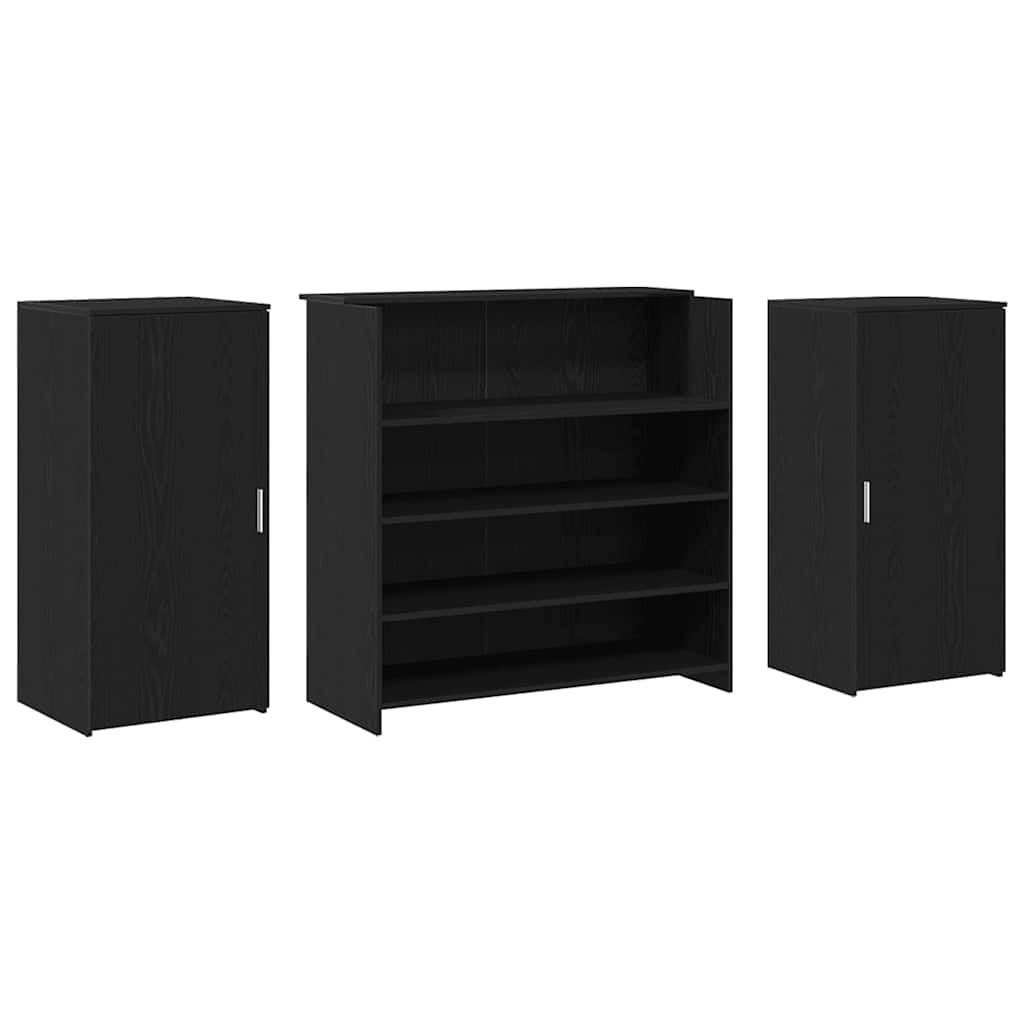 vidaXL Birou de recepție Stejar negru 200x50x103,5 cm Lemn prelucrat vidaXL Birou de recepție Stejar negru 200x50x103,5 cm Lemn prelucrat