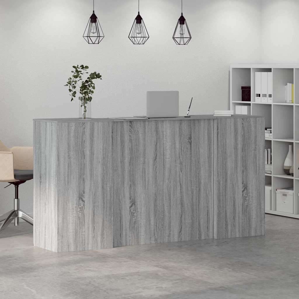 vidaXL Birou de recepție Gri Sonoma 200x50x103,5 cm Lemn prelucrat