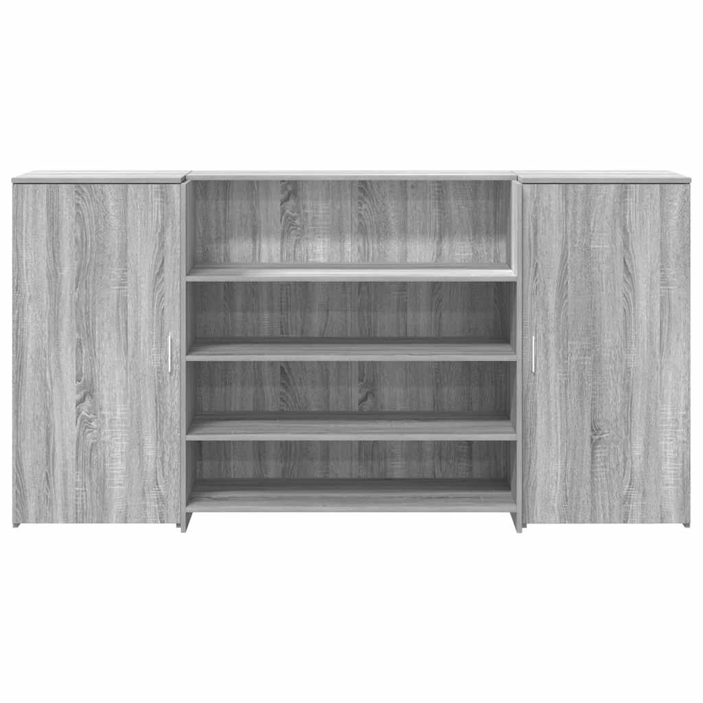 vidaXL Birou de recepție Gri Sonoma 200x50x103,5 cm Lemn prelucrat