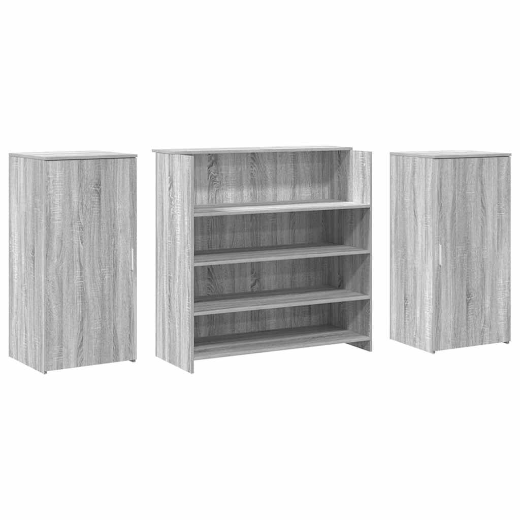vidaXL Birou de recepție Gri Sonoma 200x50x103,5 cm Lemn prelucrat