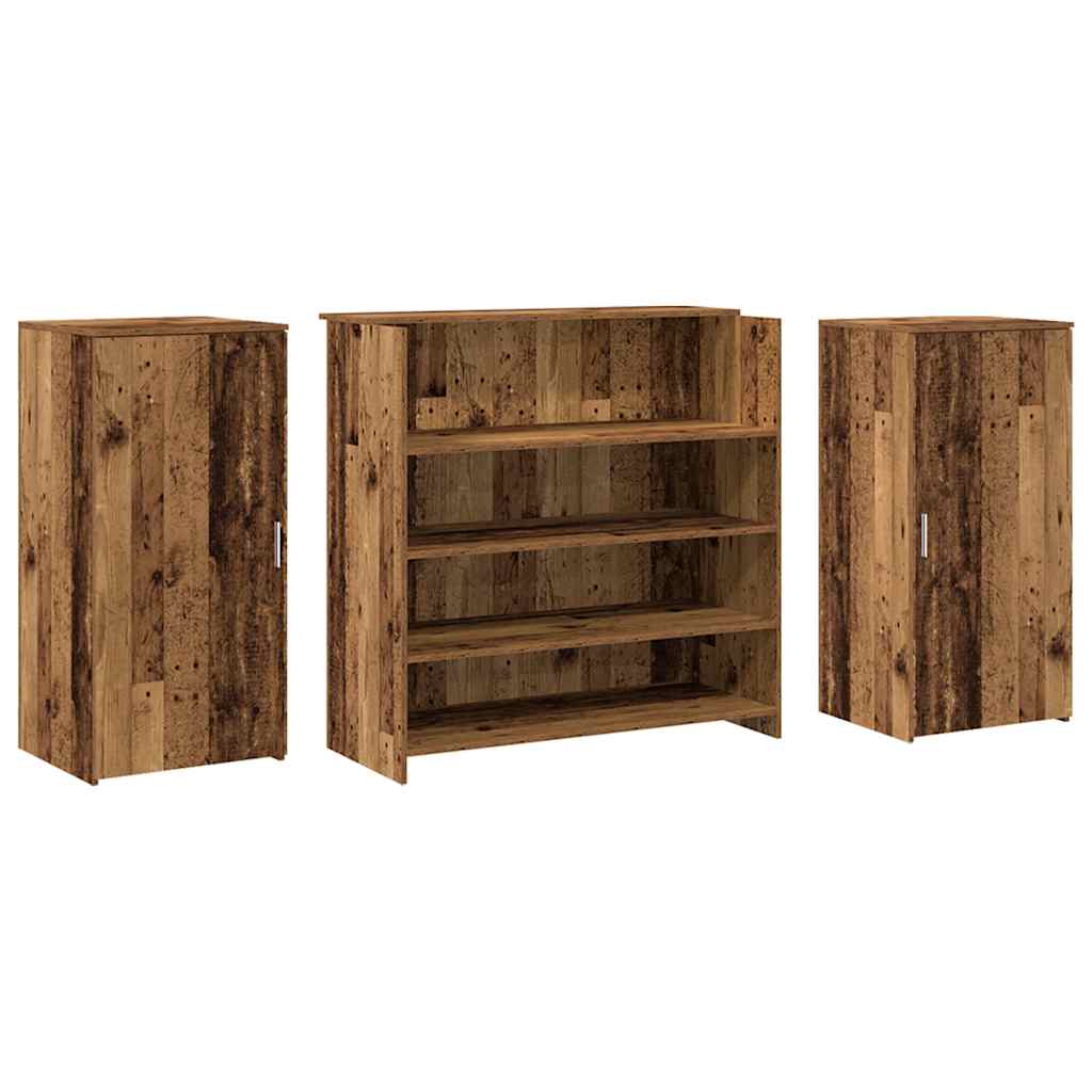 vidaXL Birou de recepție Lemn vechi 200x50x103,5 cm Lemn prelucrat