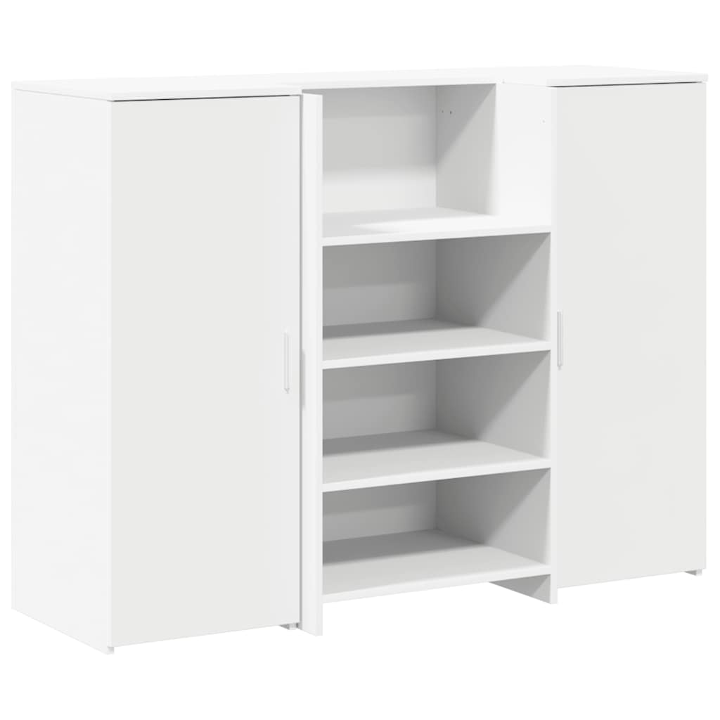 vidaXL Birou de recepție alb 135x50x103,5 cm din lemn prelucrat