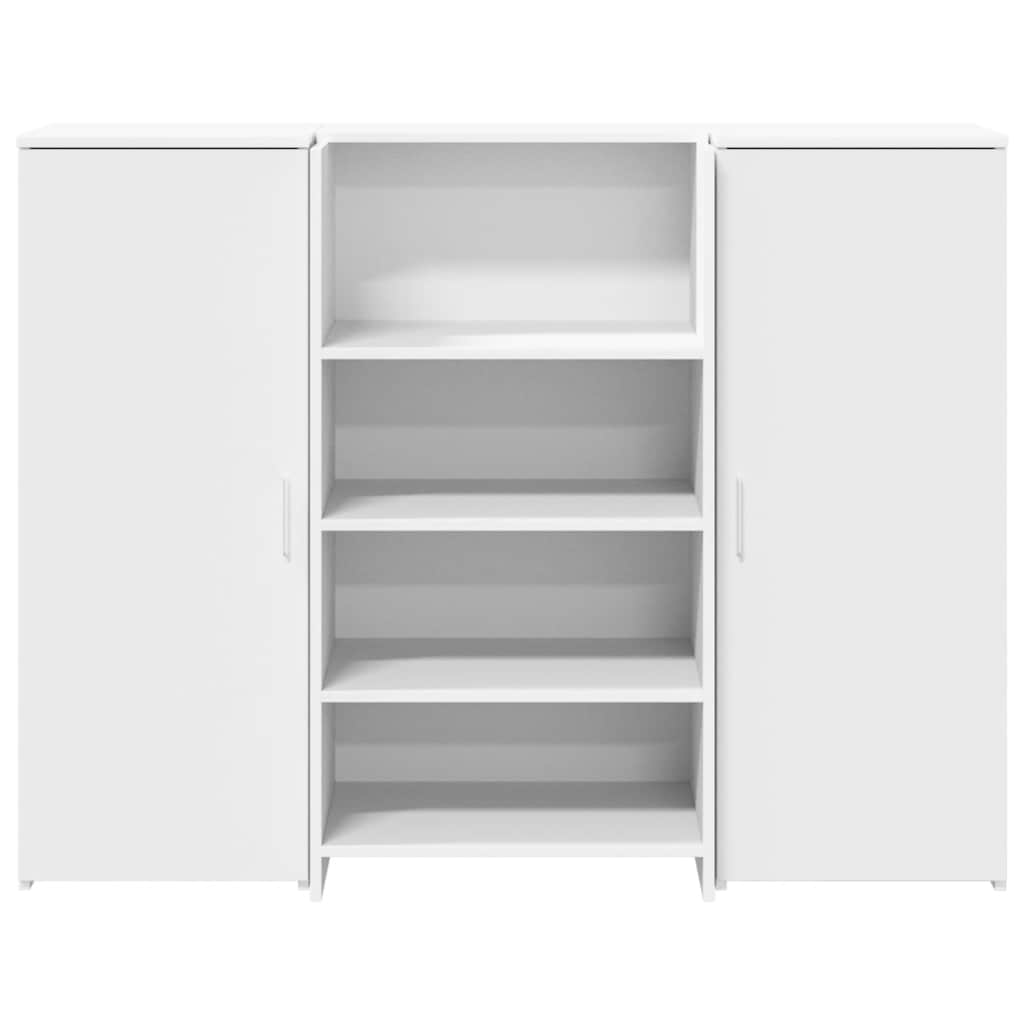 vidaXL Birou de recepție alb 135x50x103,5 cm din lemn prelucrat