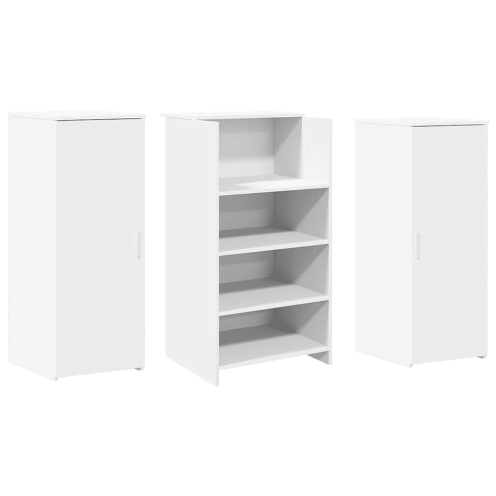 vidaXL Birou de recepție alb 135x50x103,5 cm din lemn prelucrat