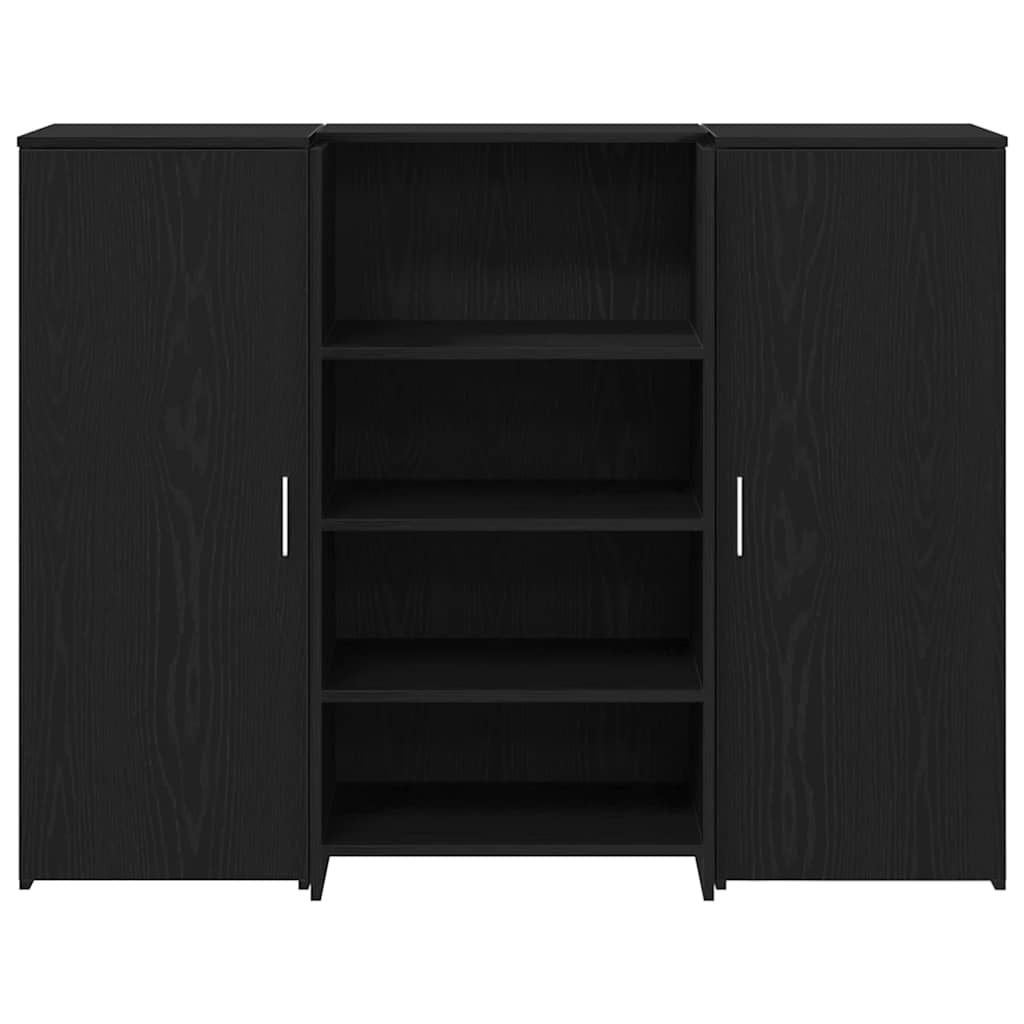 vidaXL Birou de recepție Stejar negru 135x50x103,5 cm Lemn prelucrat