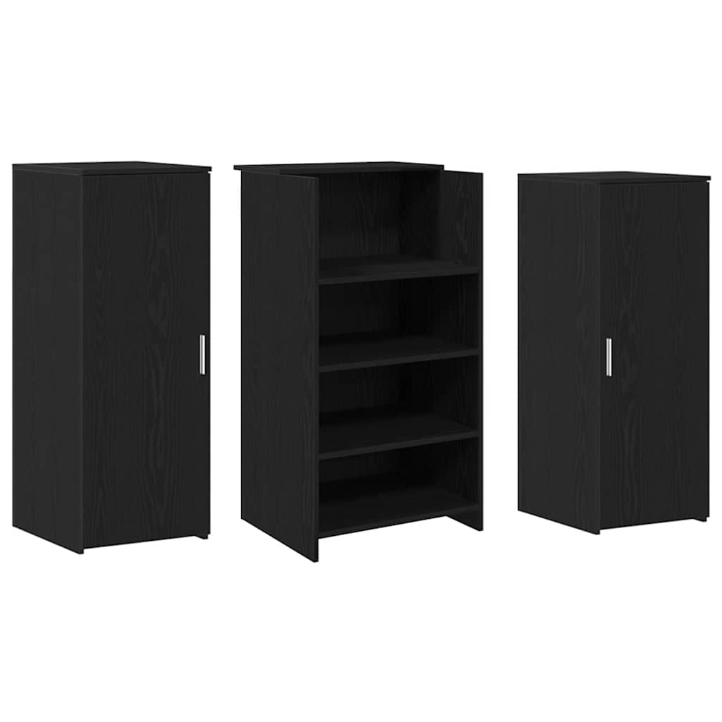 vidaXL Birou de recepție Stejar negru 135x50x103,5 cm Lemn prelucrat