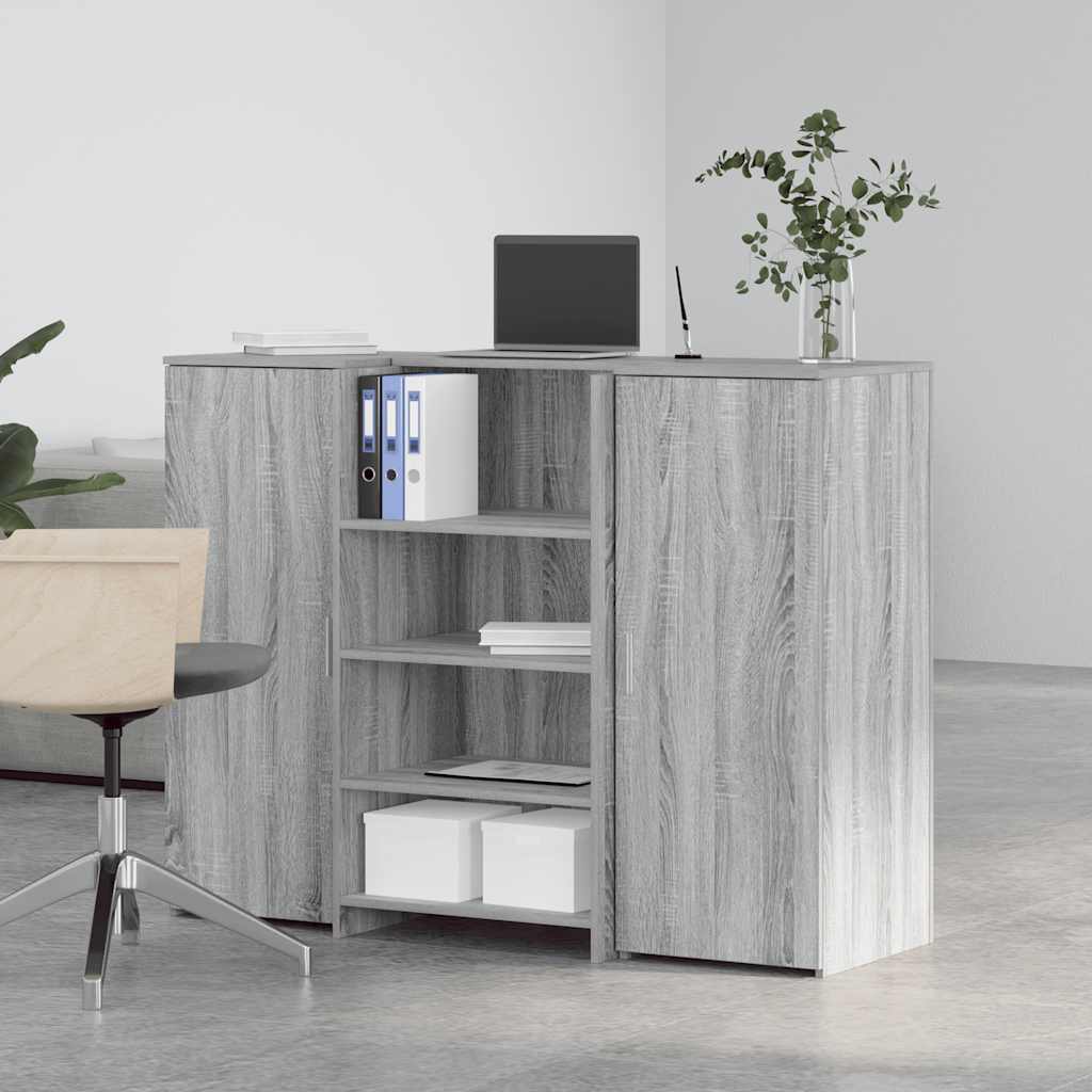 vidaXL Birou de recepție Gri Sonoma 135x50x103,5 cm Lemn prelucrat