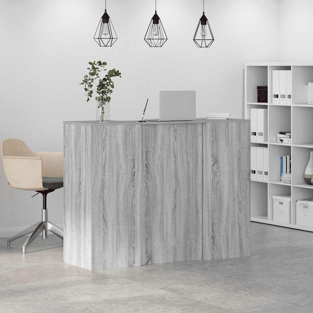 vidaXL Birou de recepție Gri Sonoma 135x50x103,5 cm Lemn prelucrat