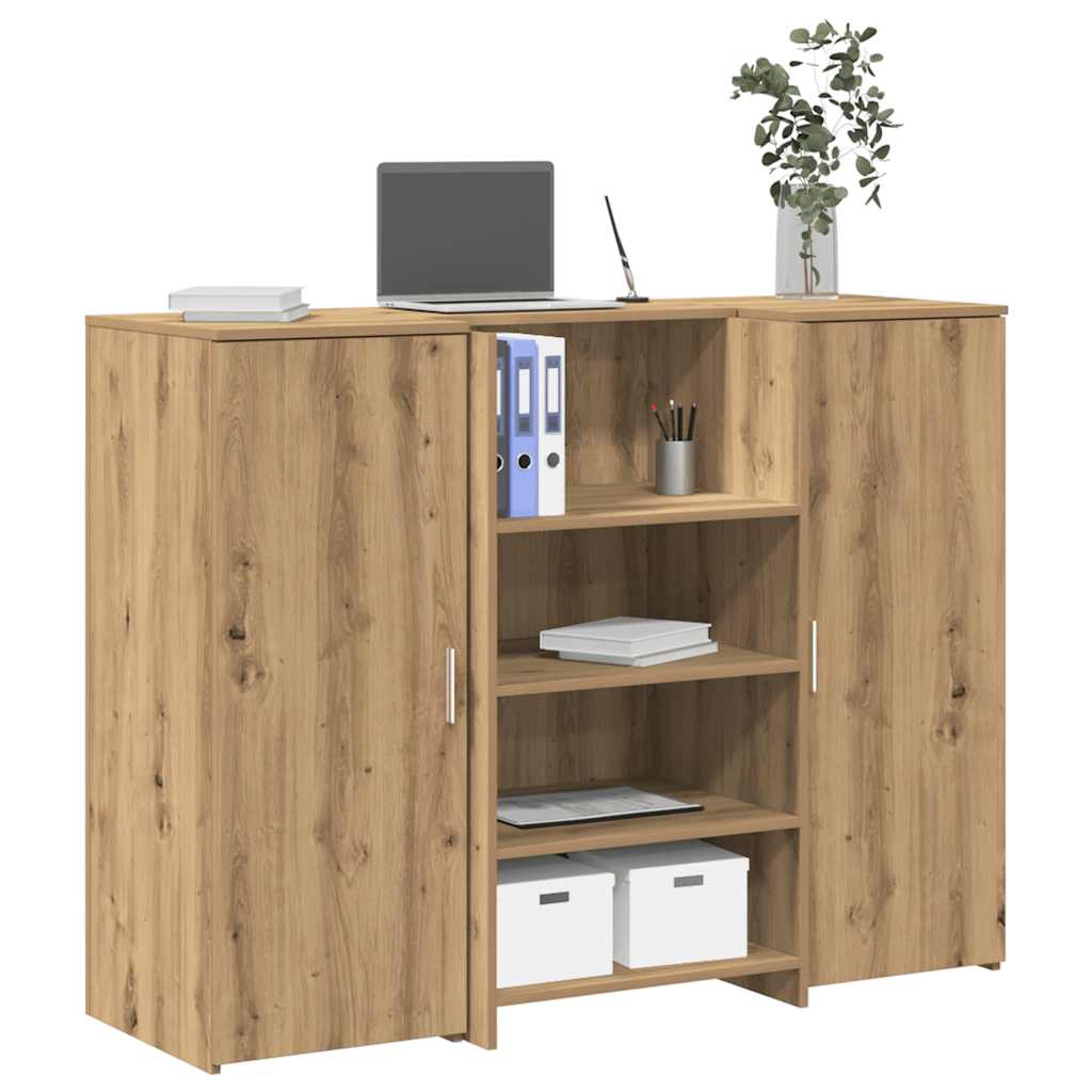 vidaXL Birou de recepție Stejar Artisan 135x50x103,5 cm Lemn prelucrat vidaXL Birou de recepție Stejar Artisan 135x50x103,5 cm Lemn prelucrat