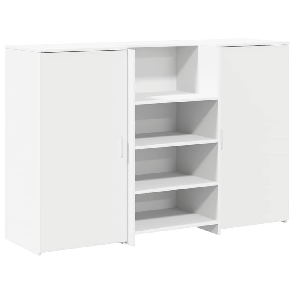 vidaXL Birou de recepție alb 155x50x103,5 cm din lemn prelucrat