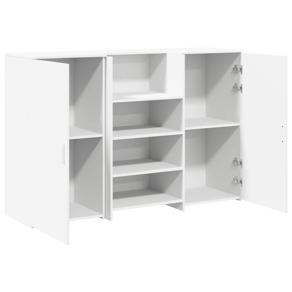 vidaXL Birou de recepție alb 155x50x103,5 cm din lemn prelucrat