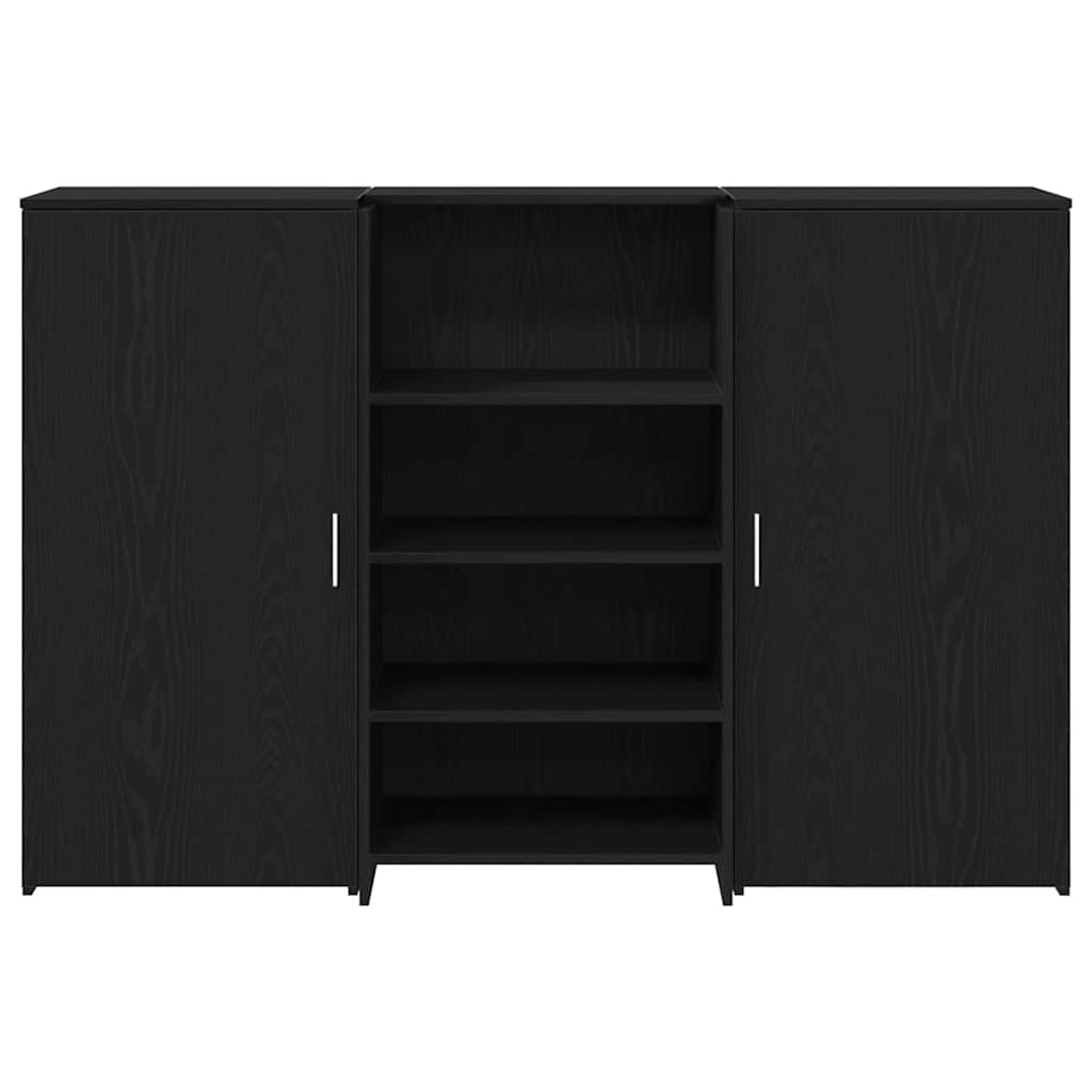 vidaXL Birou de recepție Stejar negru 155x50x103,5 cm Lemn prelucrat