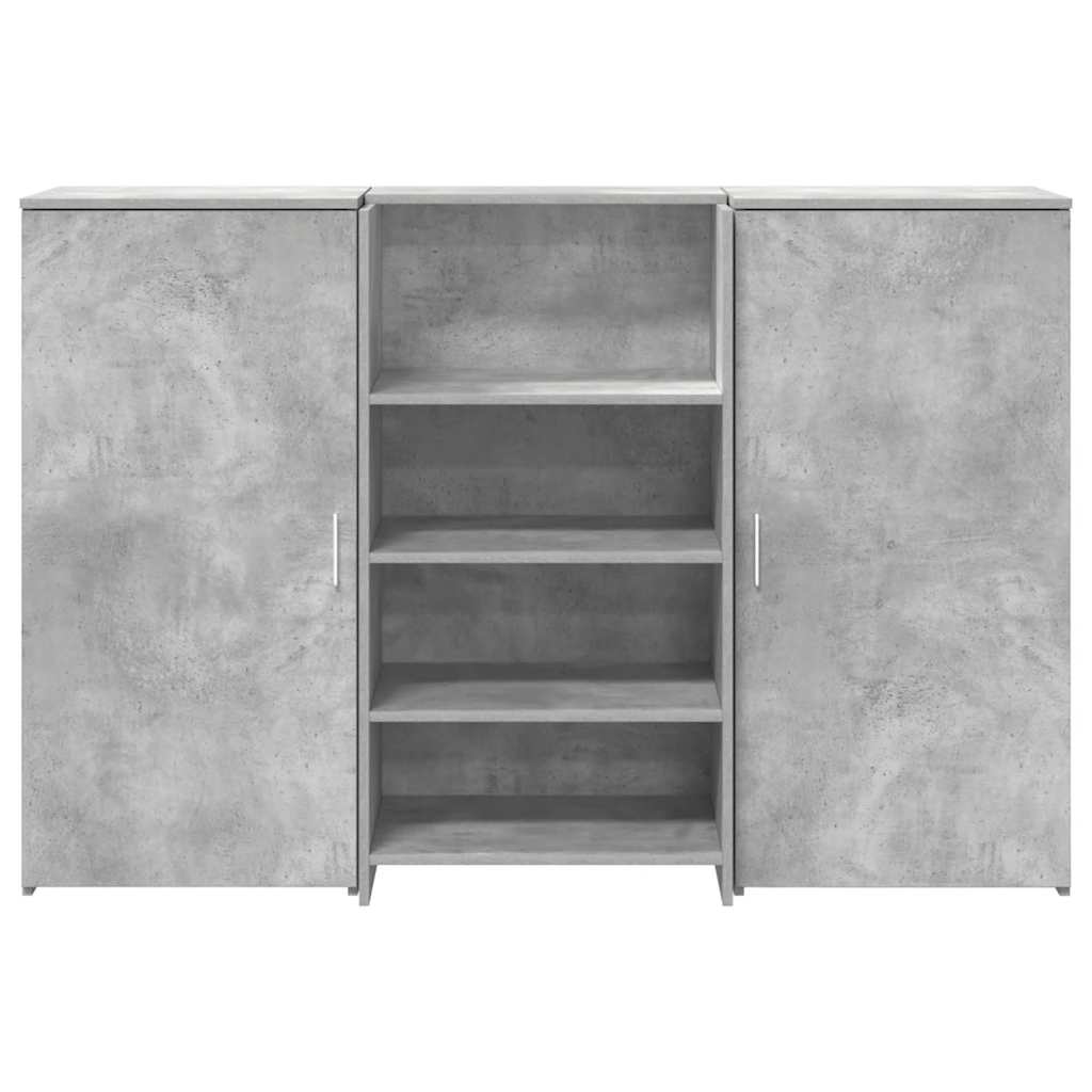 vidaXL Birou de recepție Gri beton 155x50x103,5 cm Lemn prelucrat
