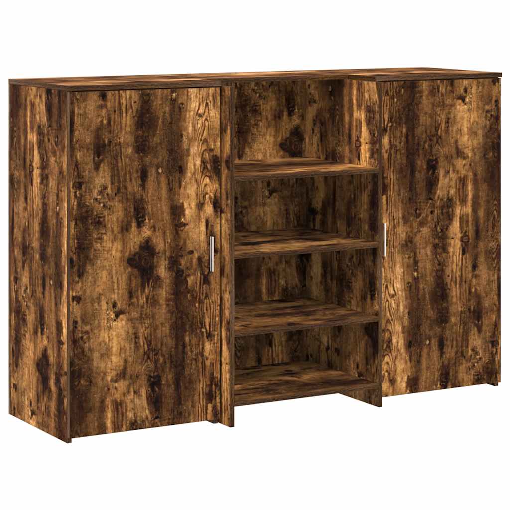vidaXL Birou de recepție stejar afumat 155x50x103,5 cm lemn prelucrat