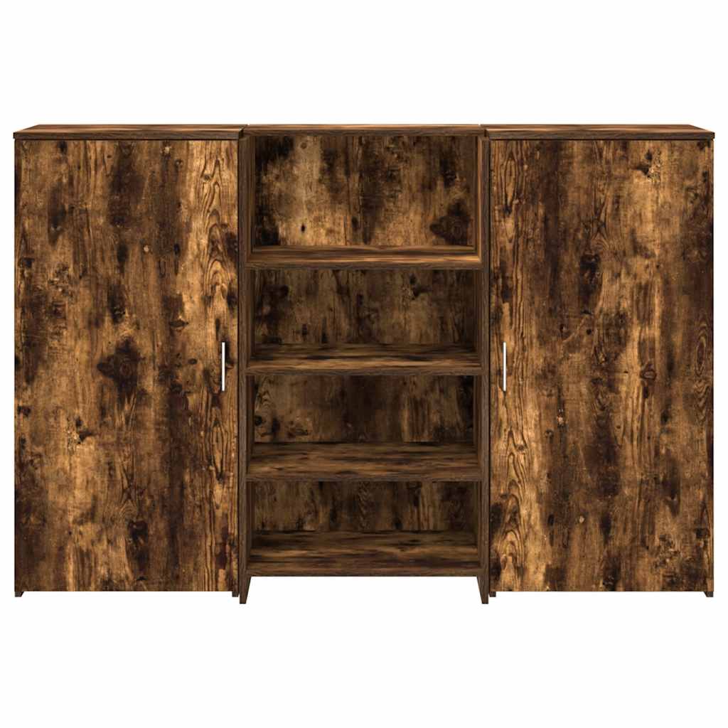 vidaXL Birou de recepție stejar afumat 155x50x103,5 cm lemn prelucrat
