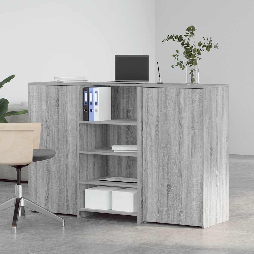 vidaXL Birou de recepție Gri Sonoma 155x50x103,5 cm Lemn prelucrat vidaXL Birou de recepție Gri Sonoma 155x50x103,5 cm Lemn prelucrat
