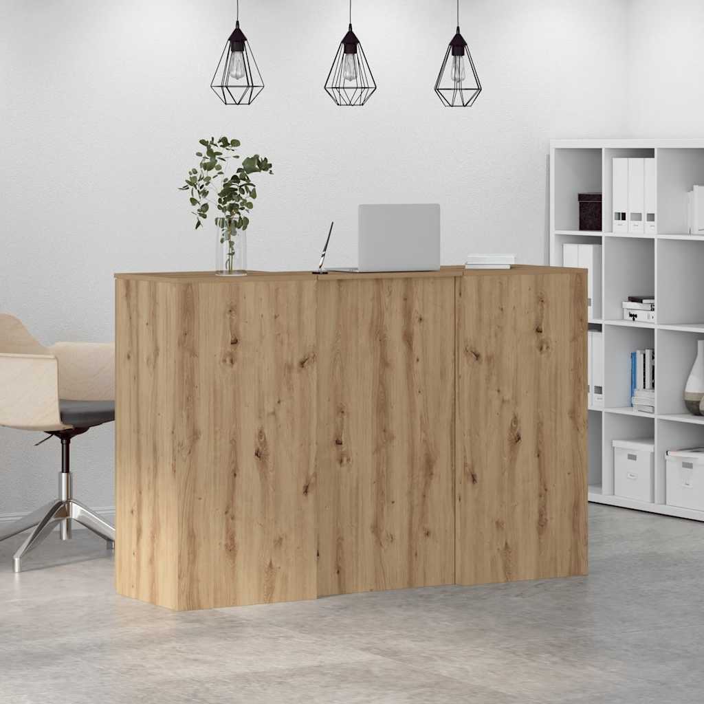 vidaXL Birou de recepție Stejar Artisan 155x50x103,5 cm Lemn prelucrat vidaXL Birou de recepție Stejar Artisan 155x50x103,5 cm Lemn prelucrat