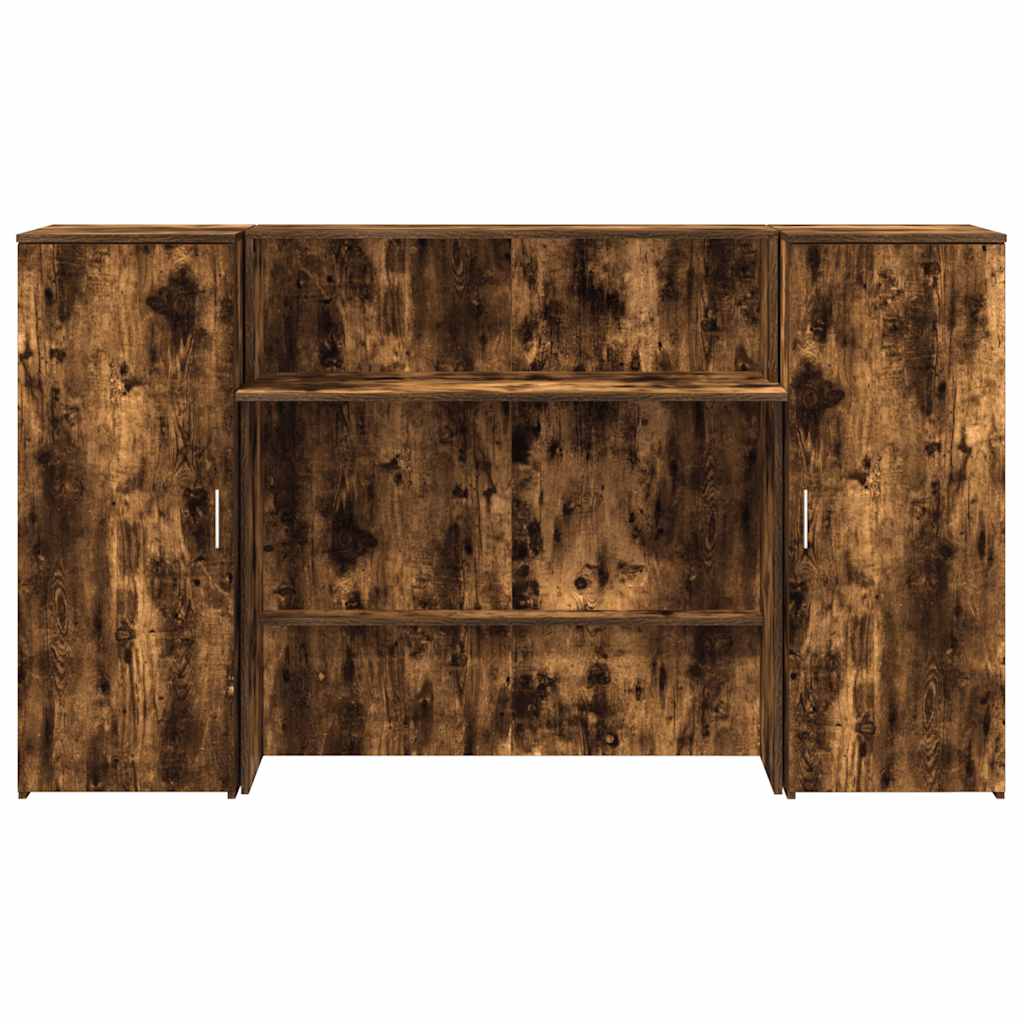 vidaXL Birou de recepție stejar afumat 180x50x103,5 cm lemn prelucrat