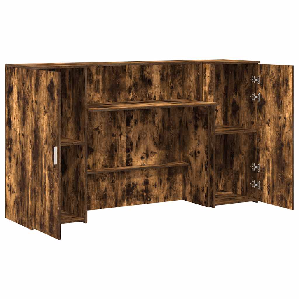 vidaXL Birou de recepție stejar afumat 180x50x103,5 cm lemn prelucrat