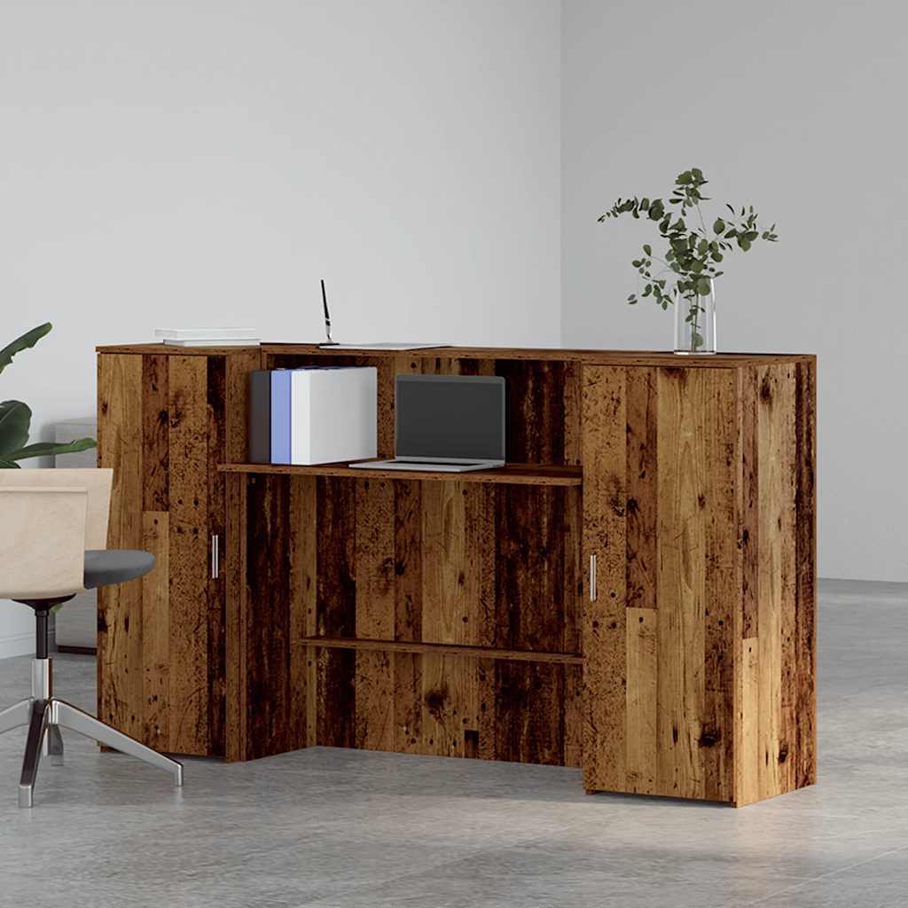 vidaXL Birou de recepție Lemn vechi 180x50x103,5 cm Lemn prelucrat