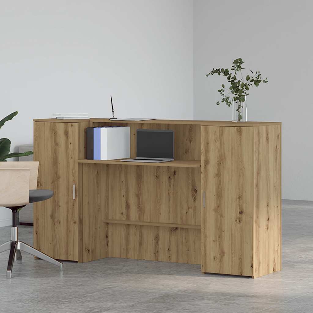 vidaXL Birou de recepție Stejar Artisan 180x50x103,5 cm Lemn prelucrat vidaXL Birou de recepție Stejar Artisan 180x50x103,5 cm Lemn prelucrat