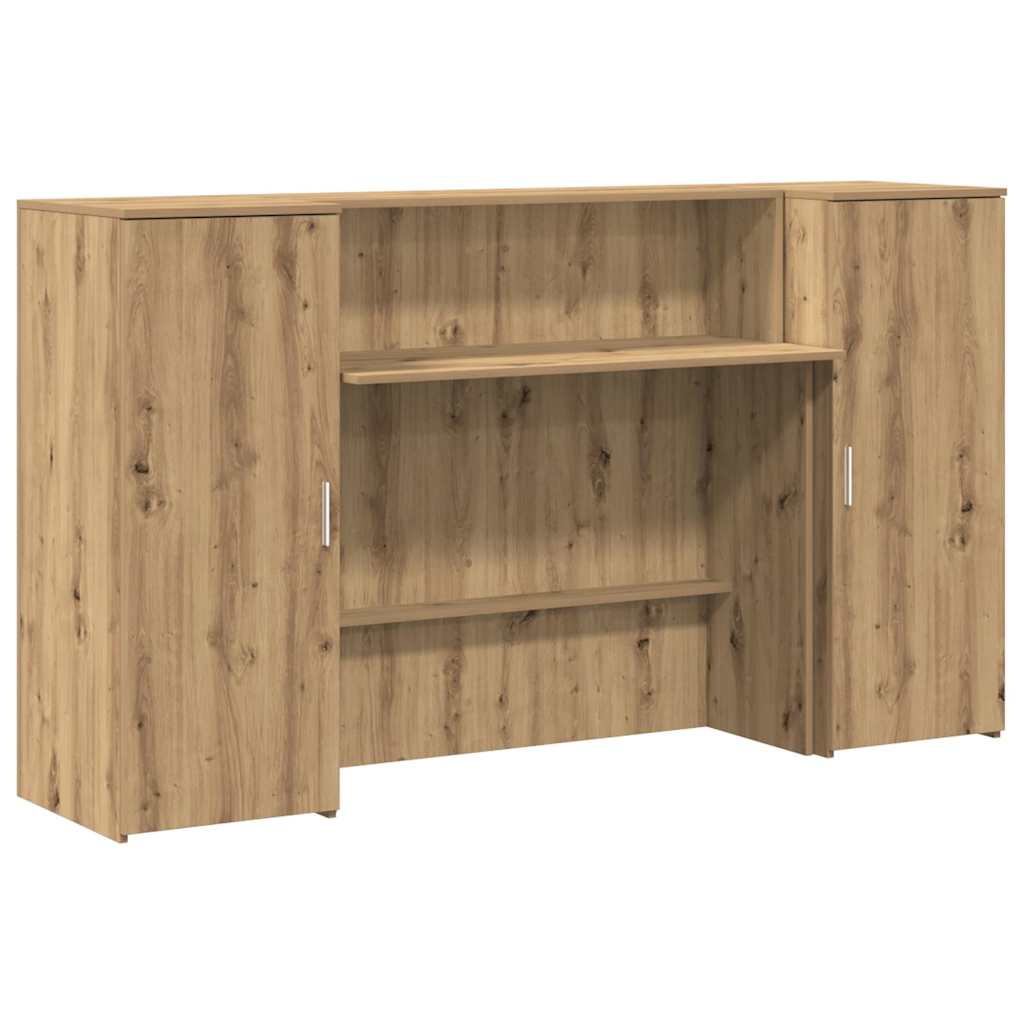 vidaXL Birou de recepție Stejar Artisan 180x50x103,5 cm Lemn prelucrat vidaXL Birou de recepție Stejar Artisan 180x50x103,5 cm Lemn prelucrat