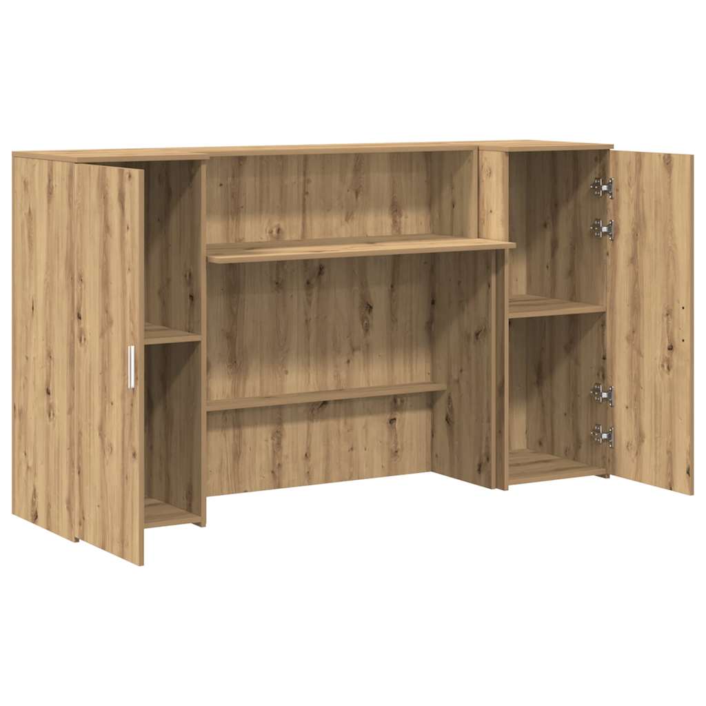 vidaXL Birou de recepție Stejar Artisan 180x50x103,5 cm Lemn prelucrat vidaXL Birou de recepție Stejar Artisan 180x50x103,5 cm Lemn prelucrat