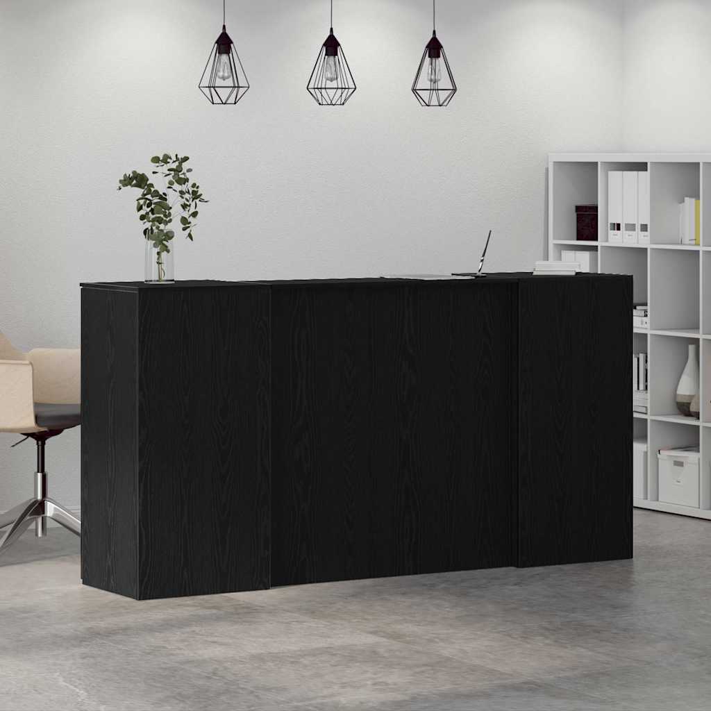 vidaXL Birou de recepție Stejar negru 200x50x103,5 cm Lemn prelucrat