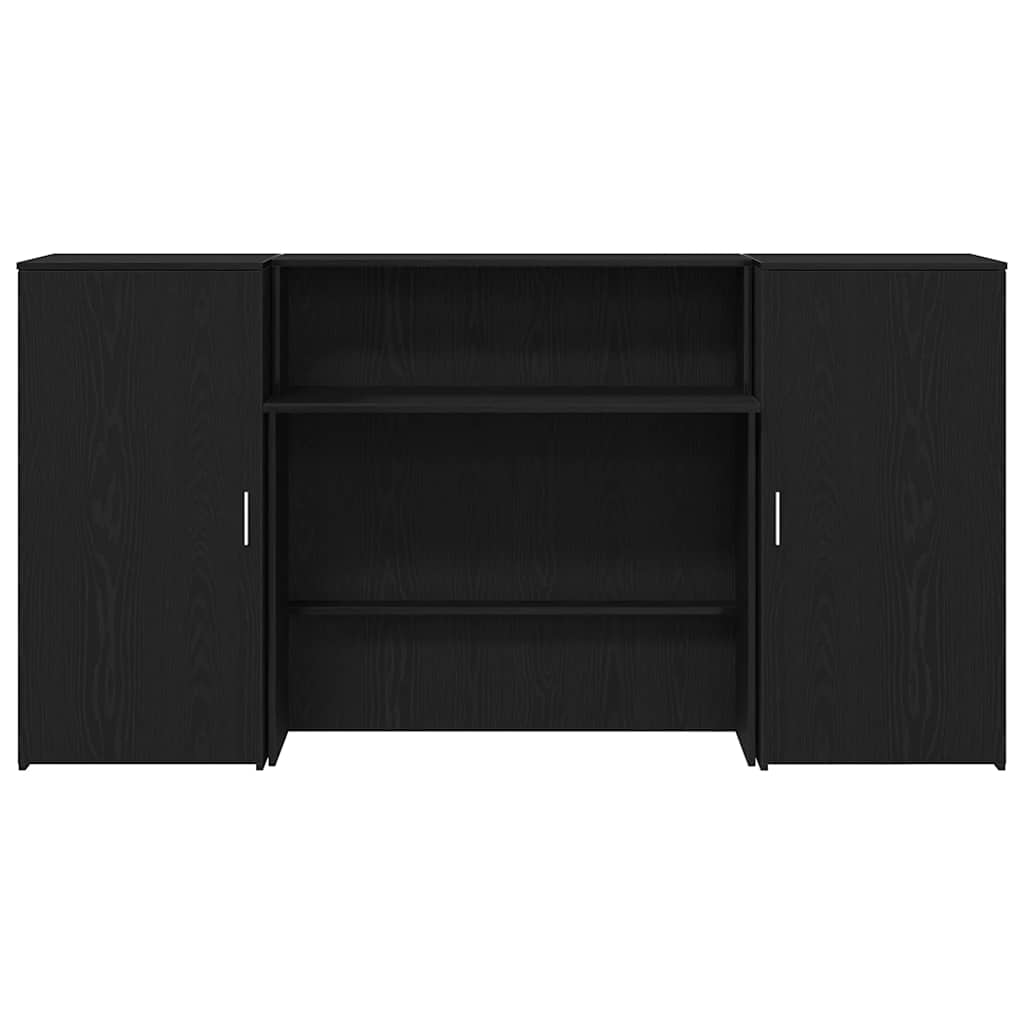 vidaXL Birou de recepție Stejar negru 200x50x103,5 cm Lemn prelucrat
