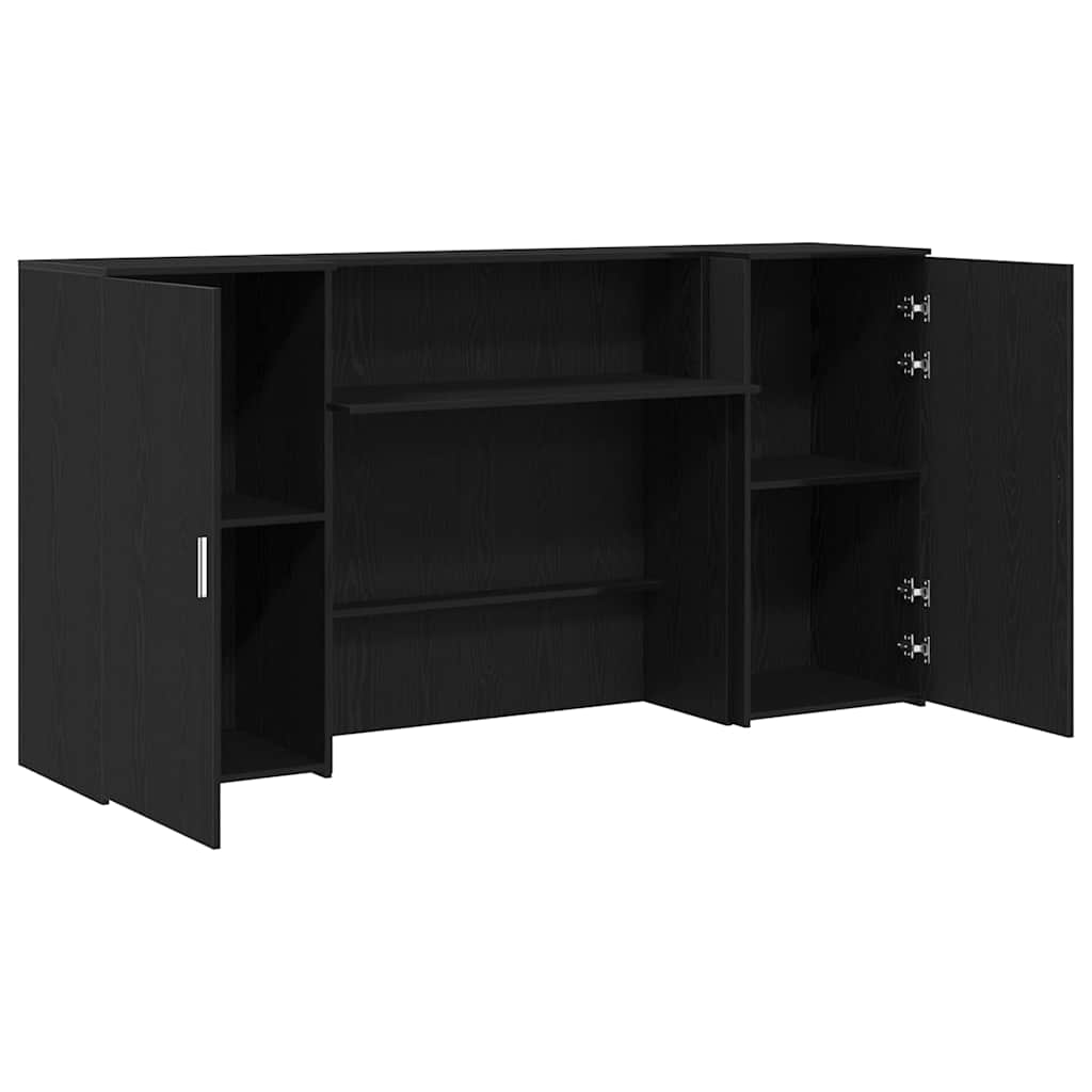 vidaXL Birou de recepție Stejar negru 200x50x103,5 cm Lemn prelucrat