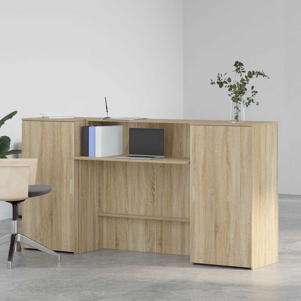 vidaXL Birou de recepție Stejar Sonoma 200x50x103,5 cm Lemn prelucrat vidaXL Birou de recepție Stejar Sonoma 200x50x103,5 cm Lemn prelucrat
