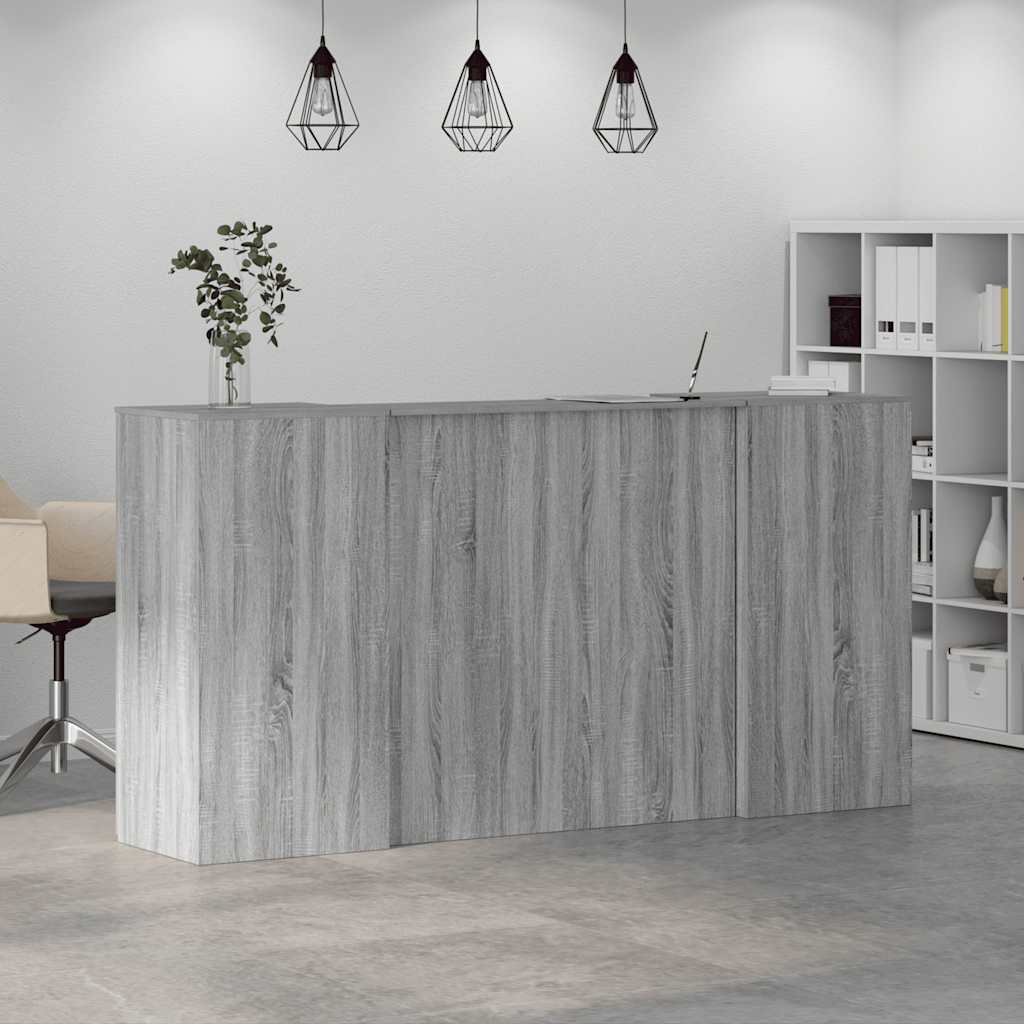 vidaXL Birou de recepție Gri Sonoma 200x50x103,5 cm Lemn prelucrat vidaXL Birou de recepție Gri Sonoma 200x50x103,5 cm Lemn prelucrat