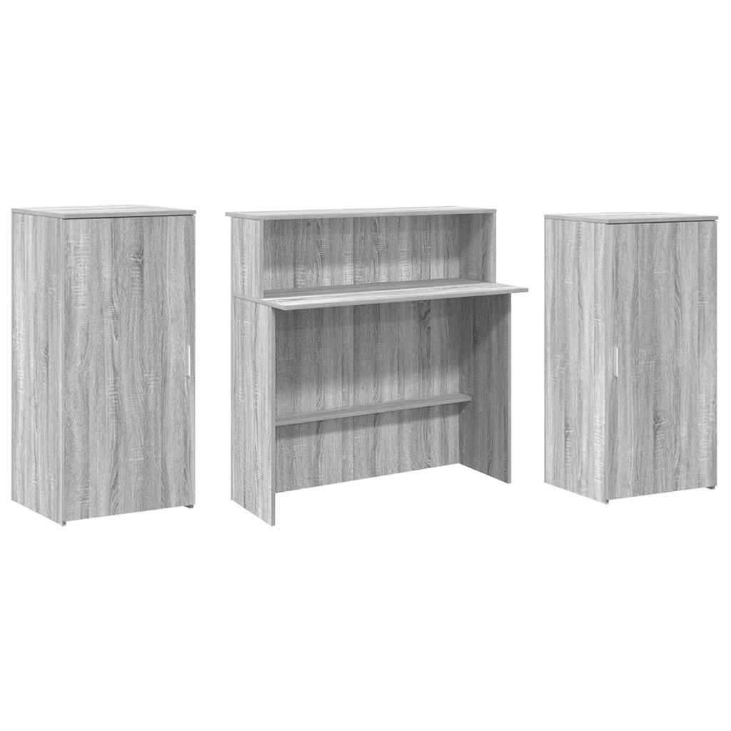 vidaXL Birou de recepție Gri Sonoma 200x50x103,5 cm Lemn prelucrat vidaXL Birou de recepție Gri Sonoma 200x50x103,5 cm Lemn prelucrat