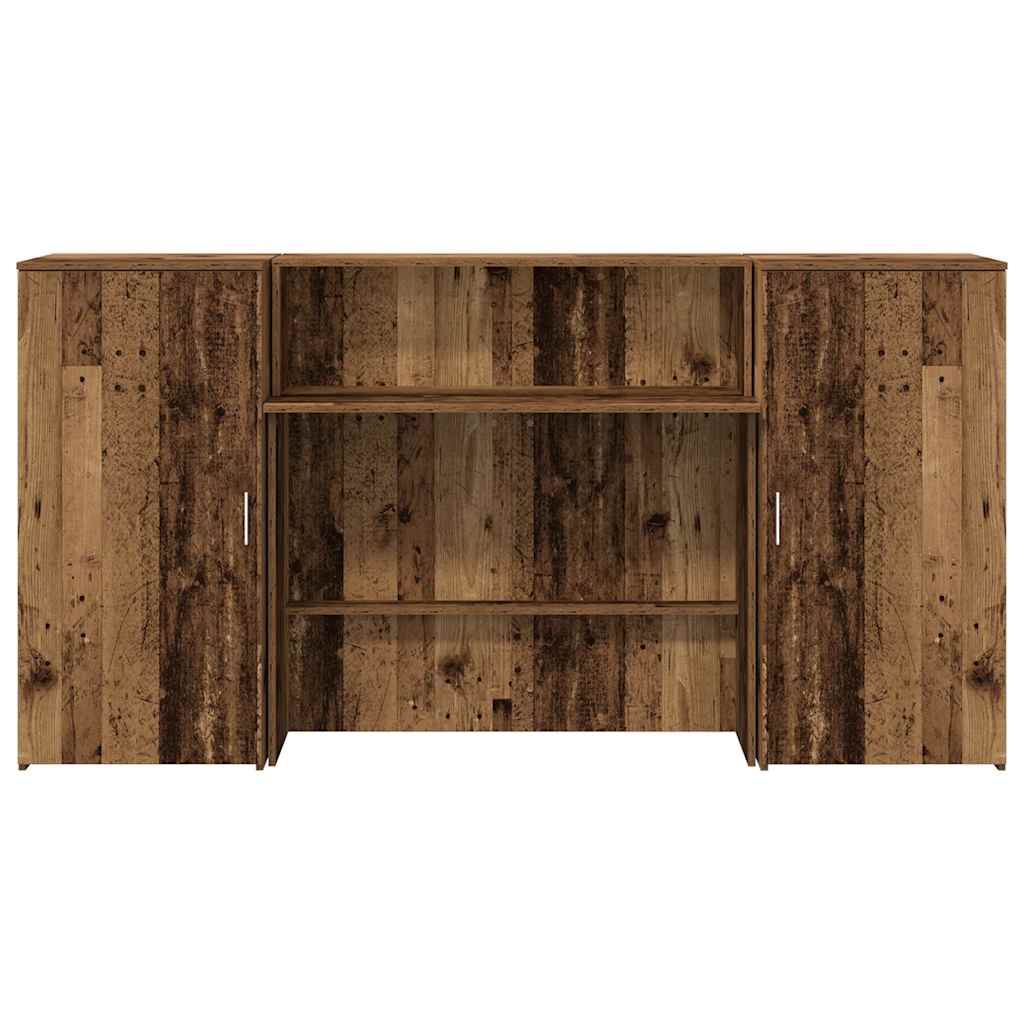 vidaXL Birou de recepție Lemn vechi 200x50x103,5 cm Lemn prelucrat