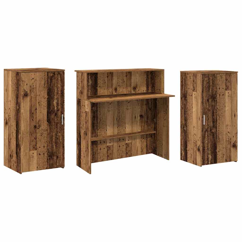 vidaXL Birou de recepție Lemn vechi 200x50x103,5 cm Lemn prelucrat