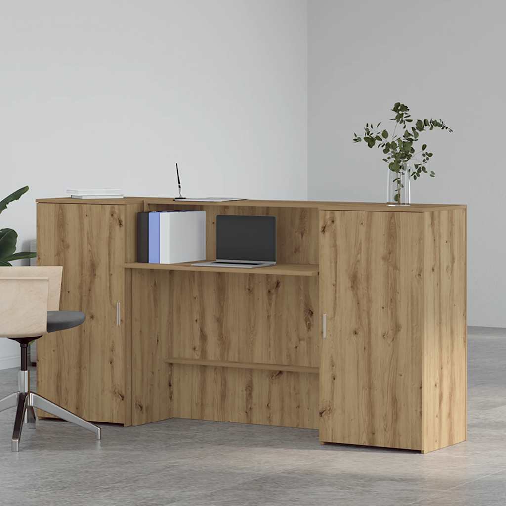 vidaXL Birou de recepție Stejar Artisan 200x50x103,5 cm Lemn prelucrat vidaXL Birou de recepție Stejar Artisan 200x50x103,5 cm Lemn prelucrat