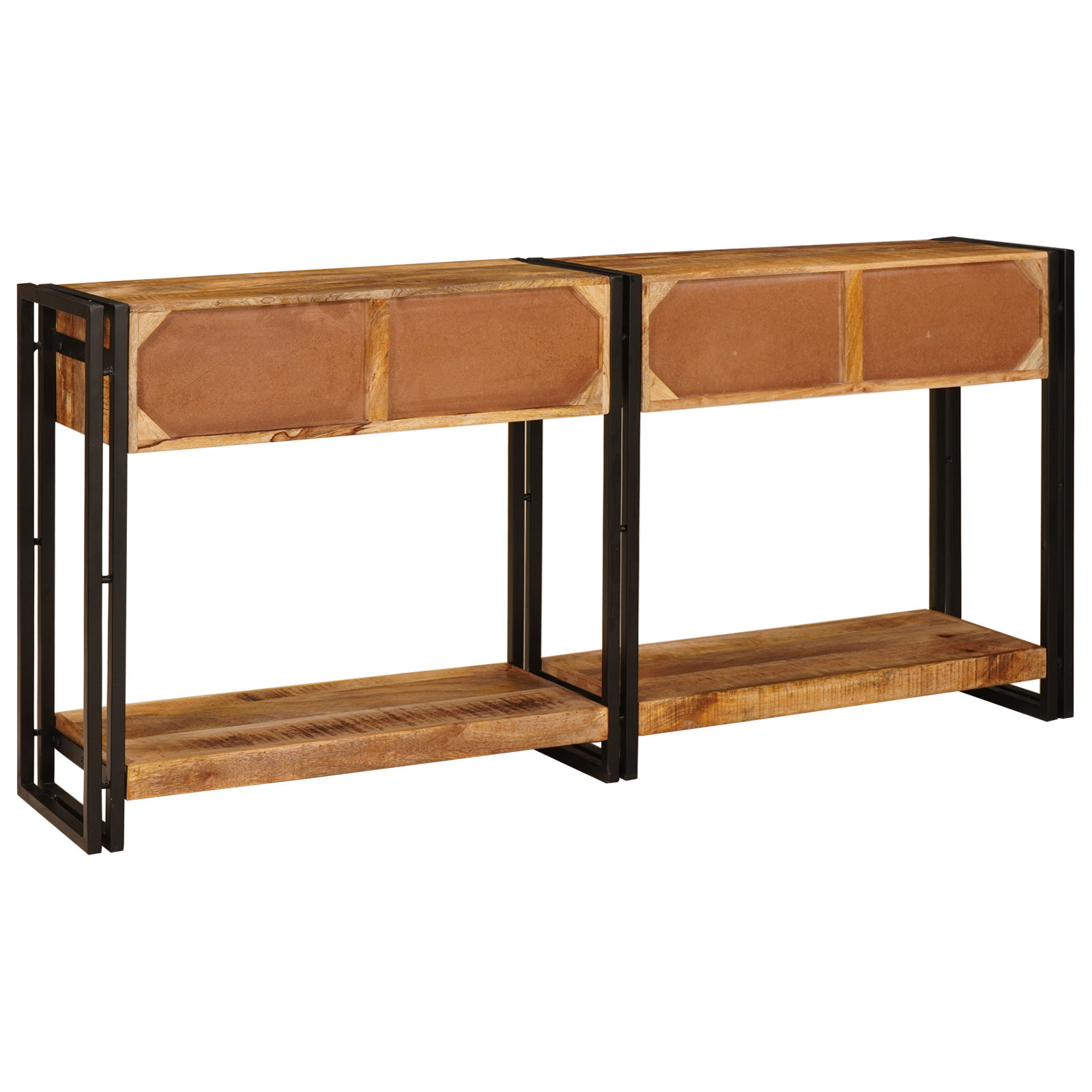 vidaXL Mese consolă 2 pcs Maro 160 x 33 x 75 cm Lemn de Acacia masiv