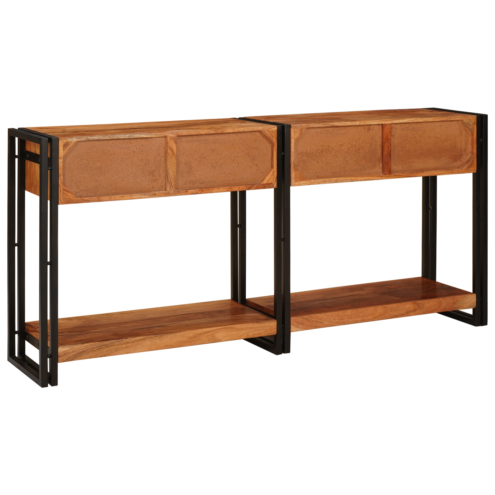 vidaXL Masă Consolă 2 2 pcs Maro 160 x 33 x 75 cm Lemn de Acacia masiv vidaXL Masă Consolă 2 2 pcs Maro 160 x 33 x 75 cm Lemn de Acacia masiv
