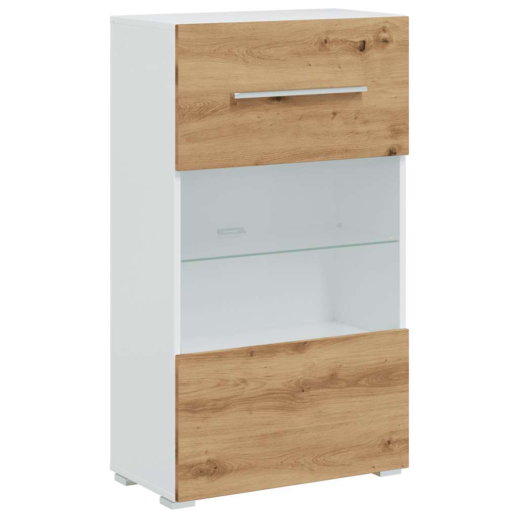 vidaXL Unități TV de 5 piese cu iluminare LED Artisan Stejar lemn vidaXL Unități TV de 5 piese cu iluminare LED Artisan Stejar lemn