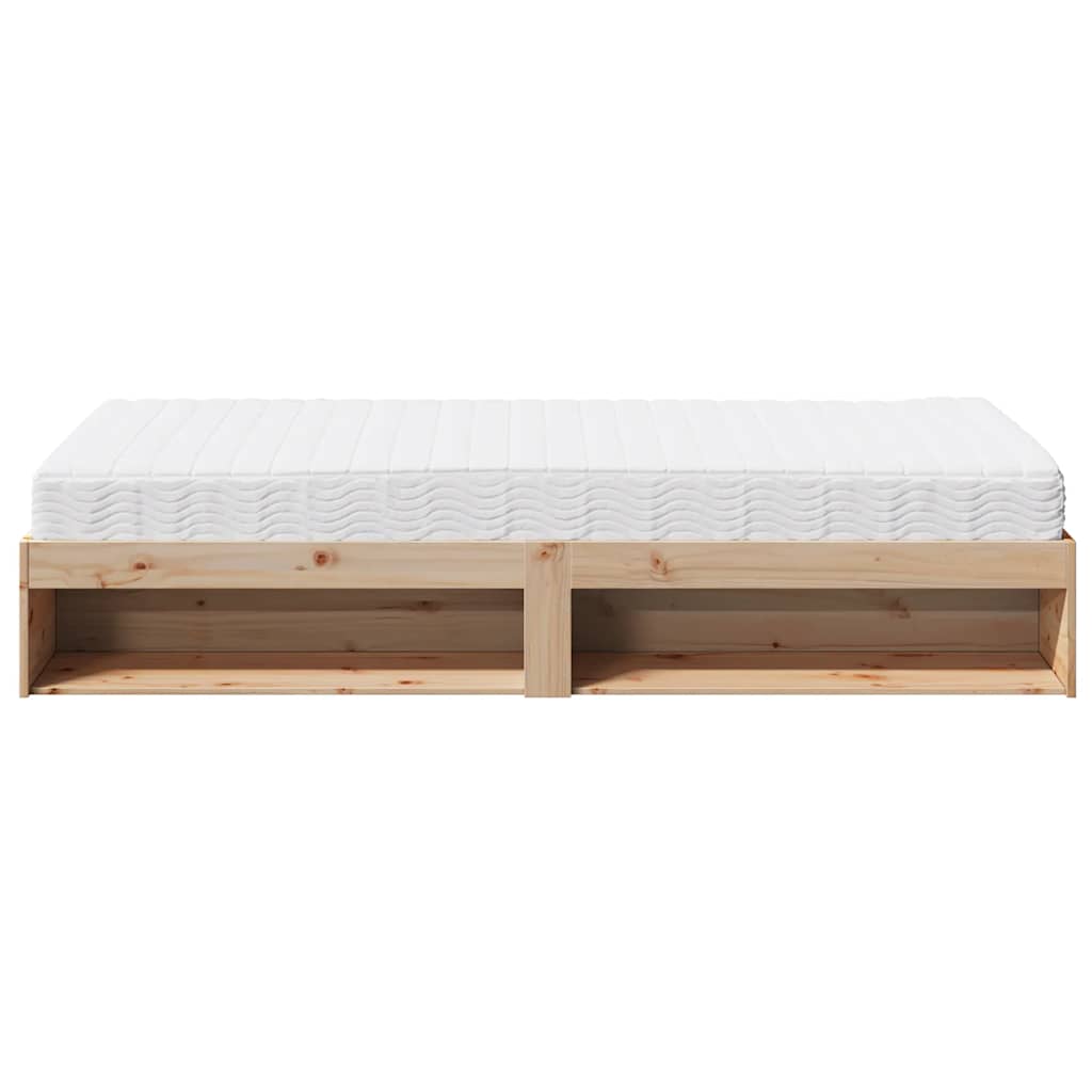 vidaXL Pat de zi cu saltea, 90x190 cm, lemn masiv de pin