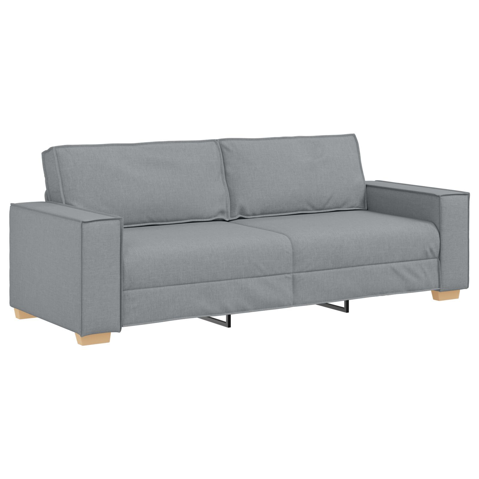 vidaXL Set de canapea cu pernă 3 pcs Gri 220 x 78 x 84 cm țesătură vidaXL Set de canapea cu pernă 3 pcs Gri 220 x 78 x 84 cm țesătură