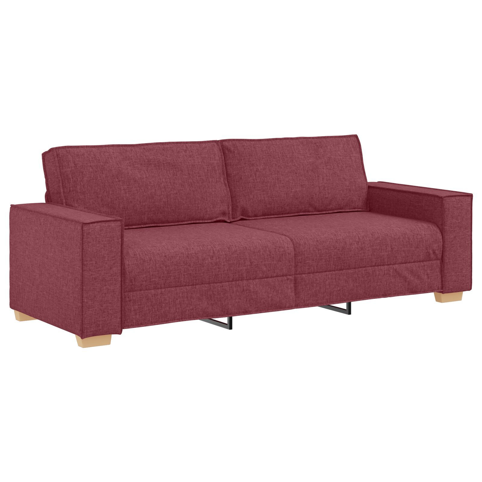 vidaXL Set de canapea 3 pcs Roșu Vin 220 x 78 x 84 cm țesătură vidaXL Set de canapea 3 pcs Roșu Vin 220 x 78 x 84 cm țesătură