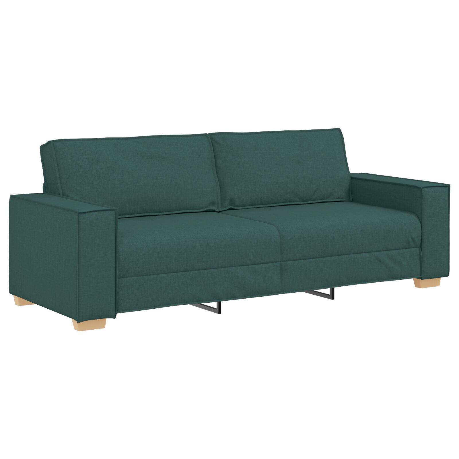 vidaXL Set de canapea 3 pcs Verde închis 220 x 78 x 84 cm țesătură vidaXL Set de canapea 3 pcs Verde închis 220 x 78 x 84 cm țesătură
