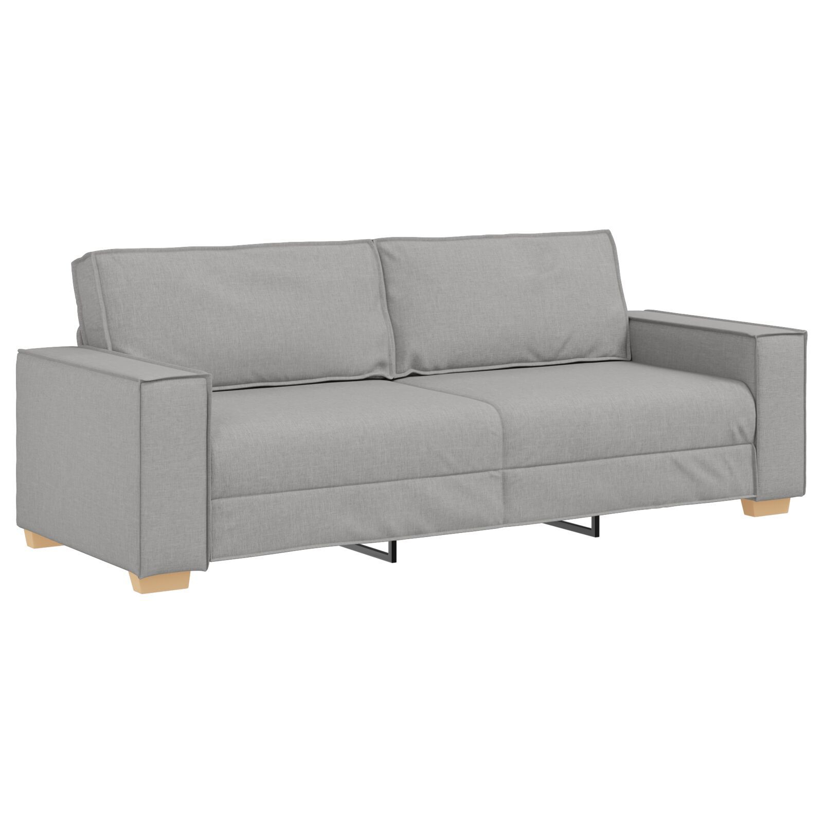 vidaXL Set de canapea cu pernă 3 pcs Gri 220 x 78 x 84 cm țesătură