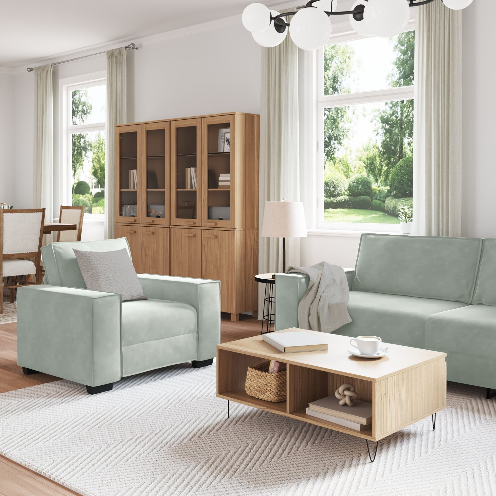 vidaXL Set de canapea cu pernă 3 pcs Gri 220 x 78 x 84 cm Catifea