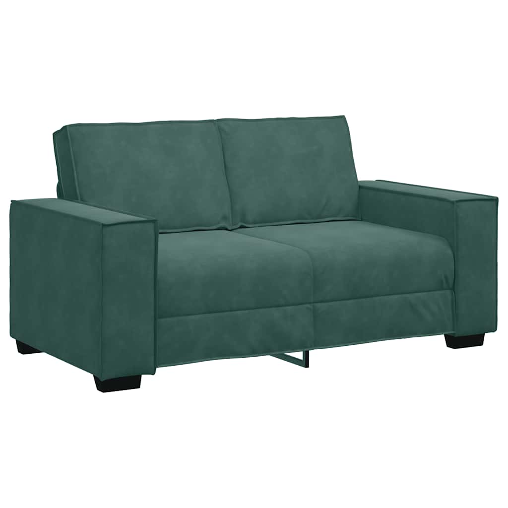 vidaXL Set de canapele cu perne, 3 piese, verde închis, catifea vidaXL Set de canapele cu perne, 3 piese, verde închis, catifea