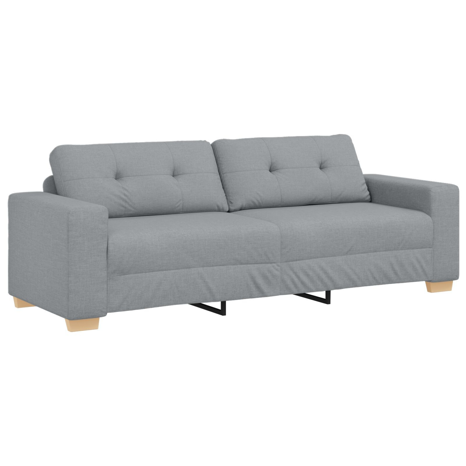 vidaXL Set de canapea cu pernă cu pernă 3 pcs Gri țesătură vidaXL Set de canapea cu pernă cu pernă 3 pcs Gri țesătură